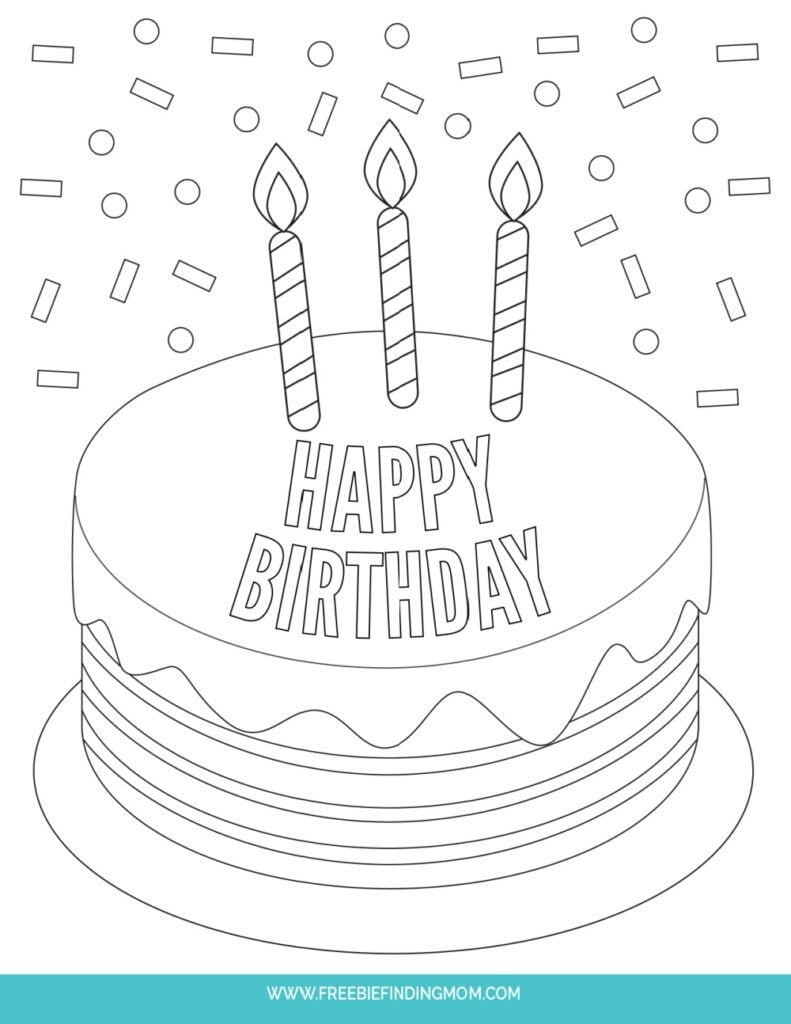 printable birthday cake template