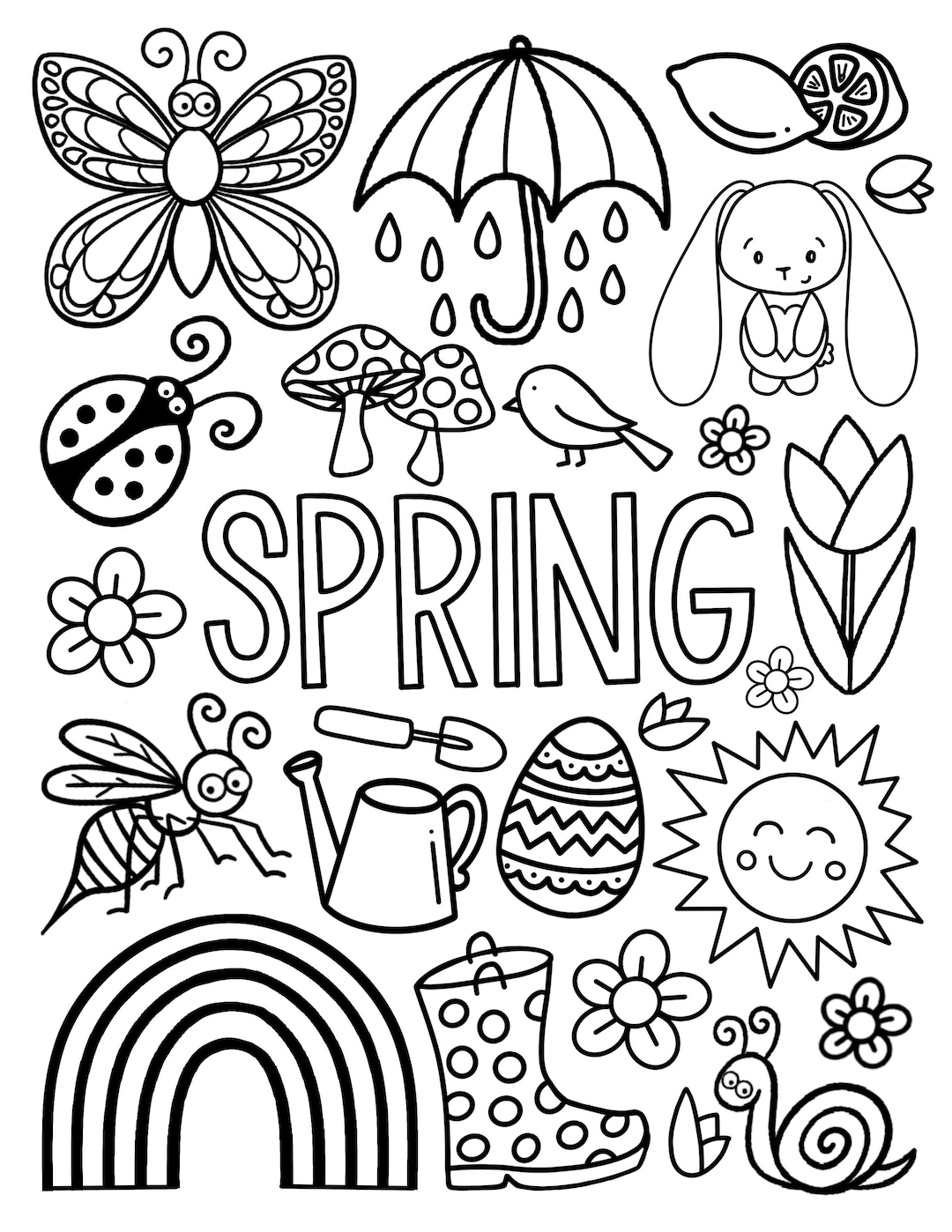 free printable coloring pages spring