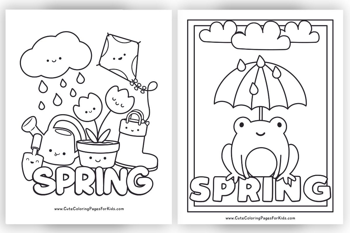 free spring coloring pictures printables