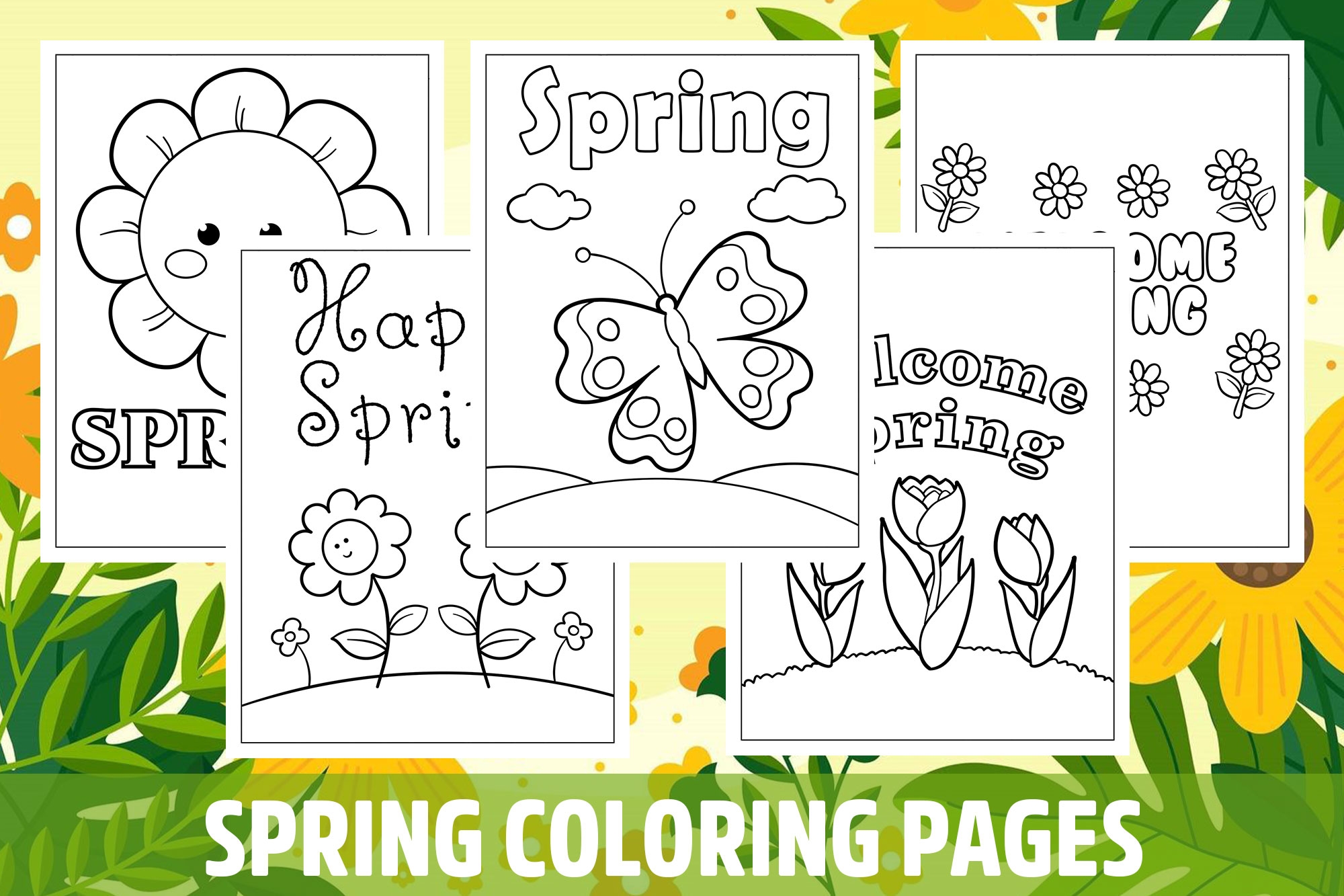 printable spring coloring sheets