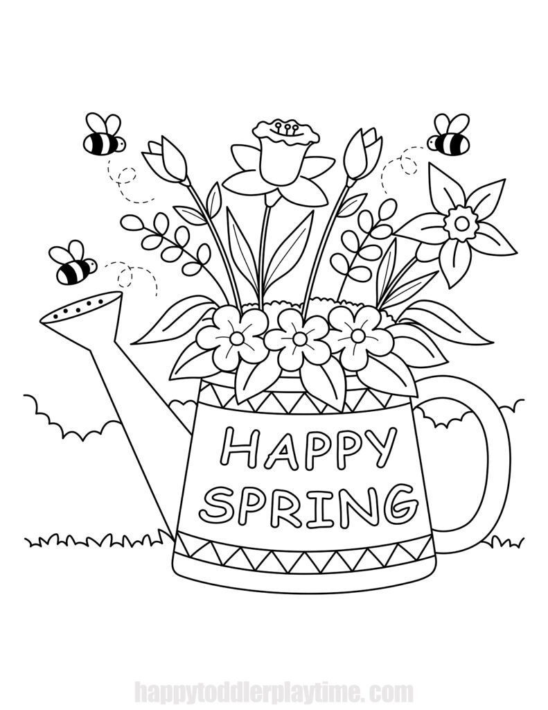 Spring Coloring Pages Happy Toddler Playtime Spring Coloring Pages Happy Toddler Playtime