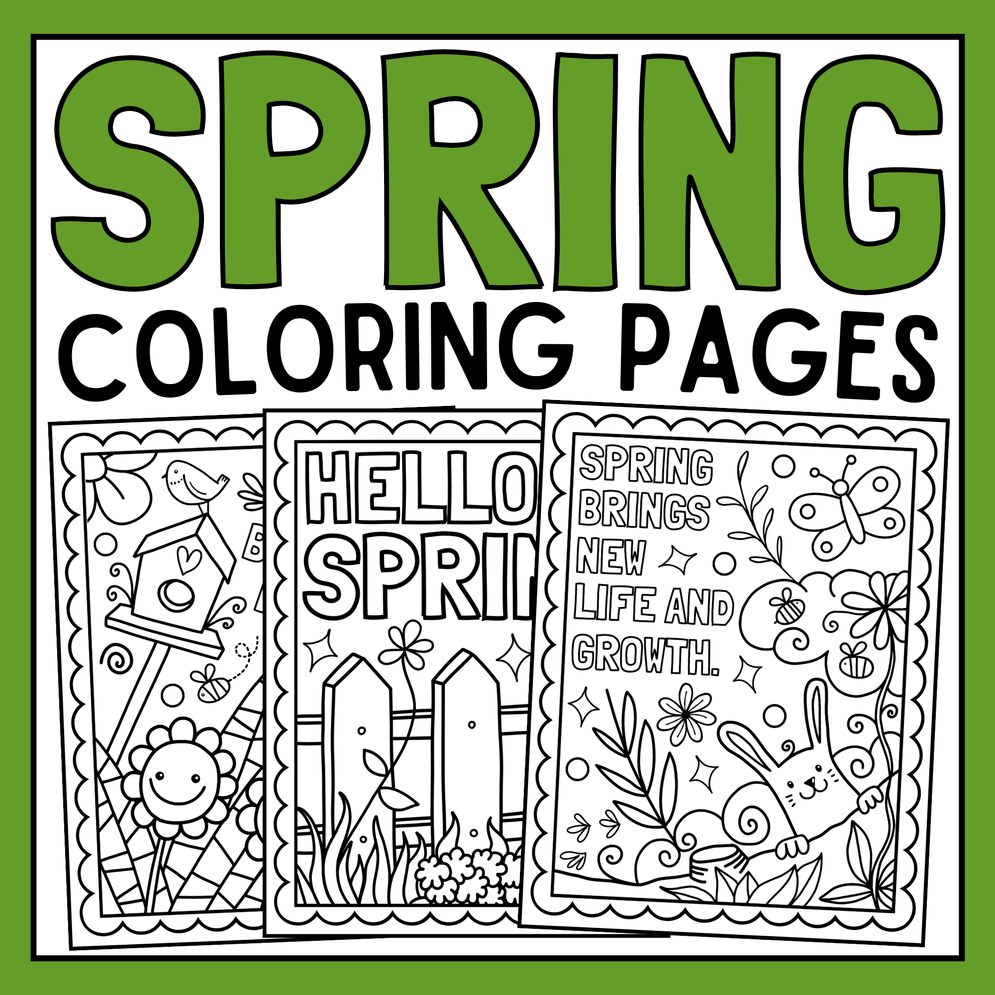 spring coloring pages printable spring coloring pages printable