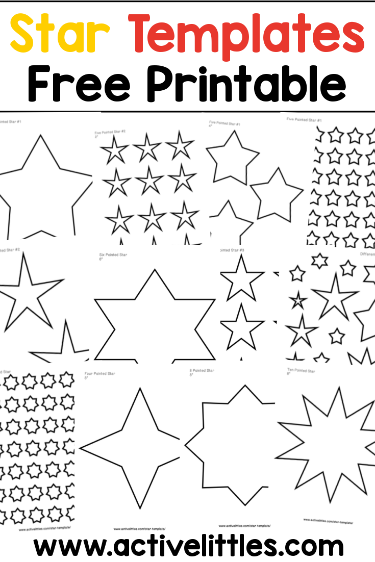 free template of stars printable