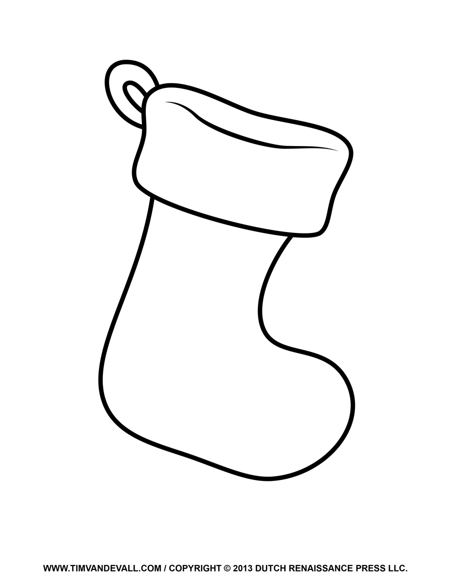 Stocking Cutout Template Stocking Cutout Template