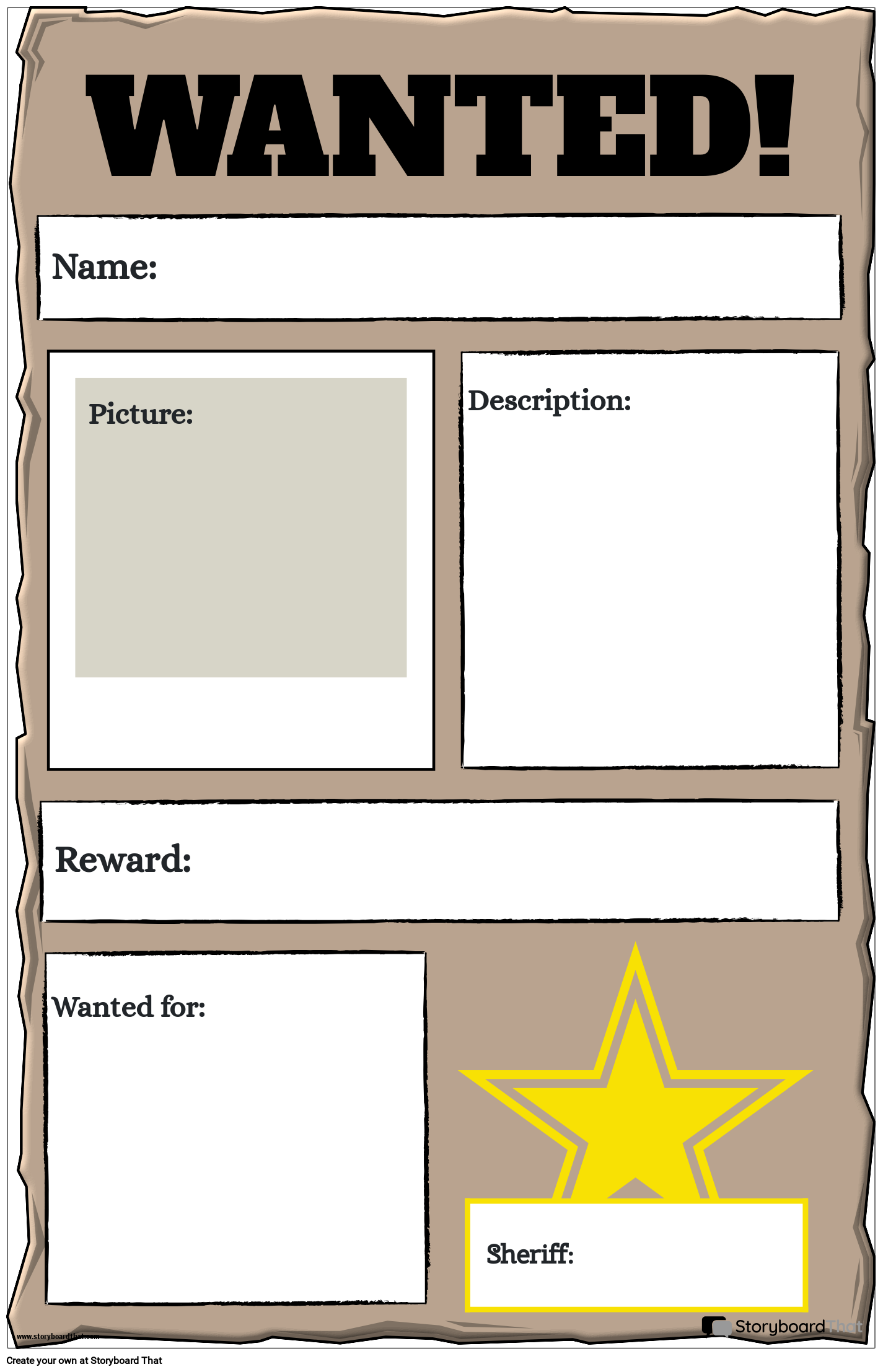 Storyboard That Free Wanted Poster Templates For 2025 Storyboard That Free Wanted Poster Templates For 2025