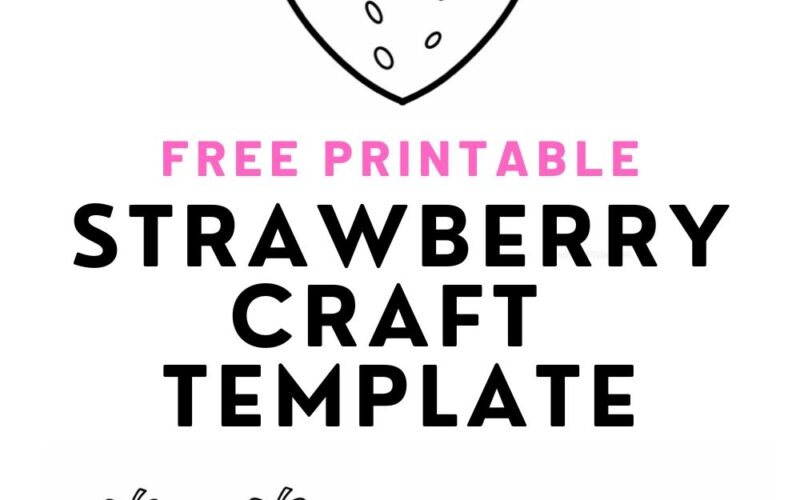 Strawberry Template Printable For Kids Craft