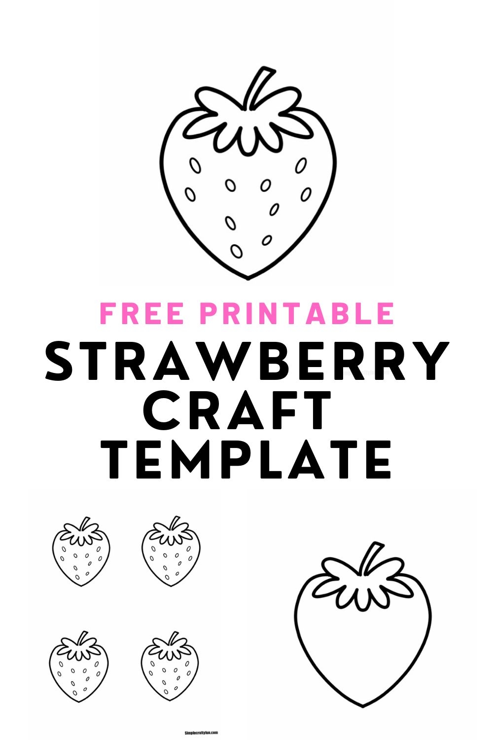 Strawberry Template Printable For Kids Craft Strawberry Template Printable For Kids Craft