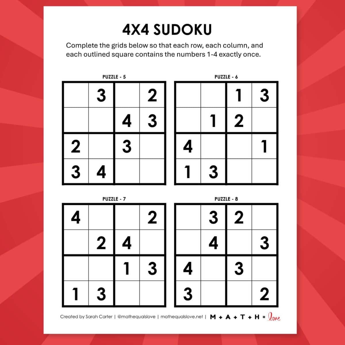 free printable sudoku sheets