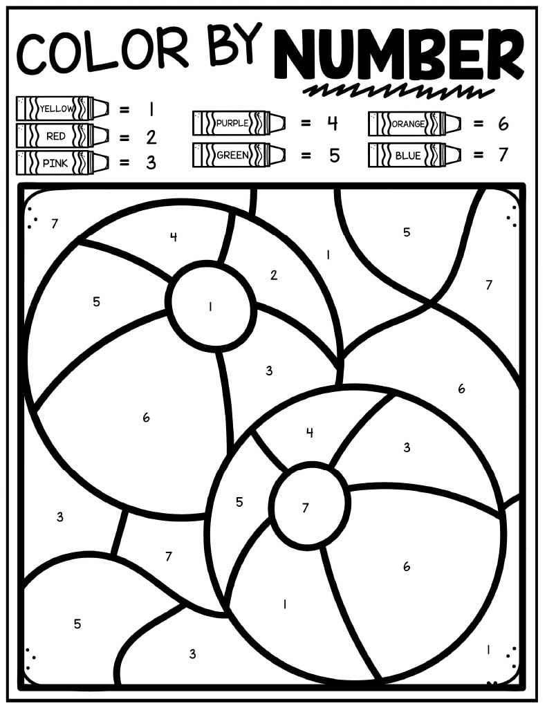 color by number printable free