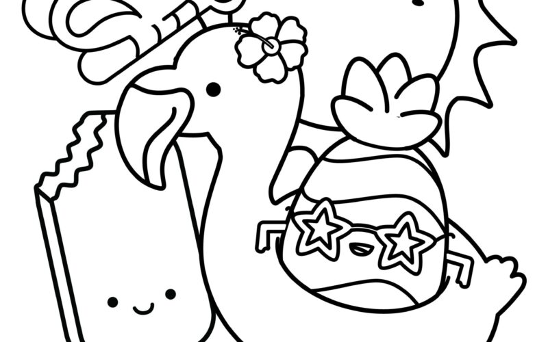 Summer Coloring Pages 10 Free Printable PDF Downloads Cute Coloring Pages For Kids