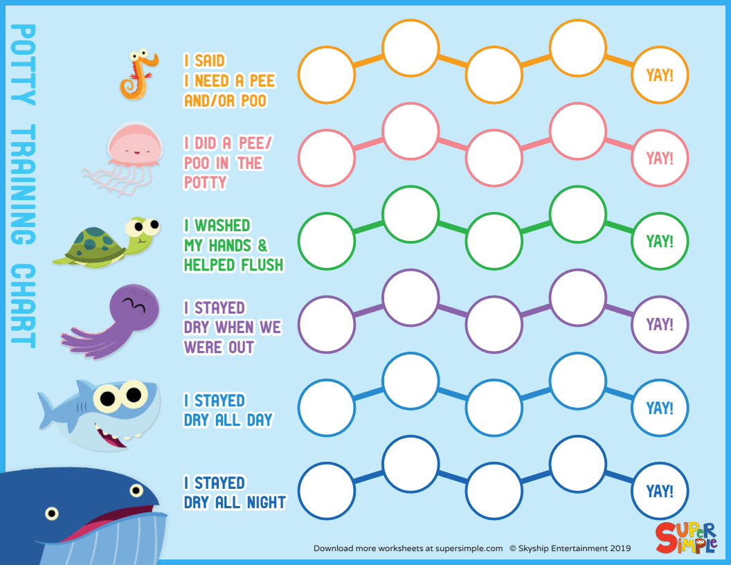 printable potty chart for stickers