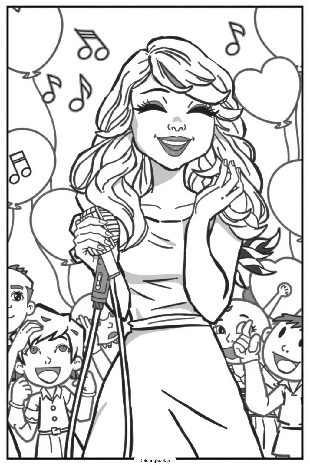 printable taylor swift coloring pages