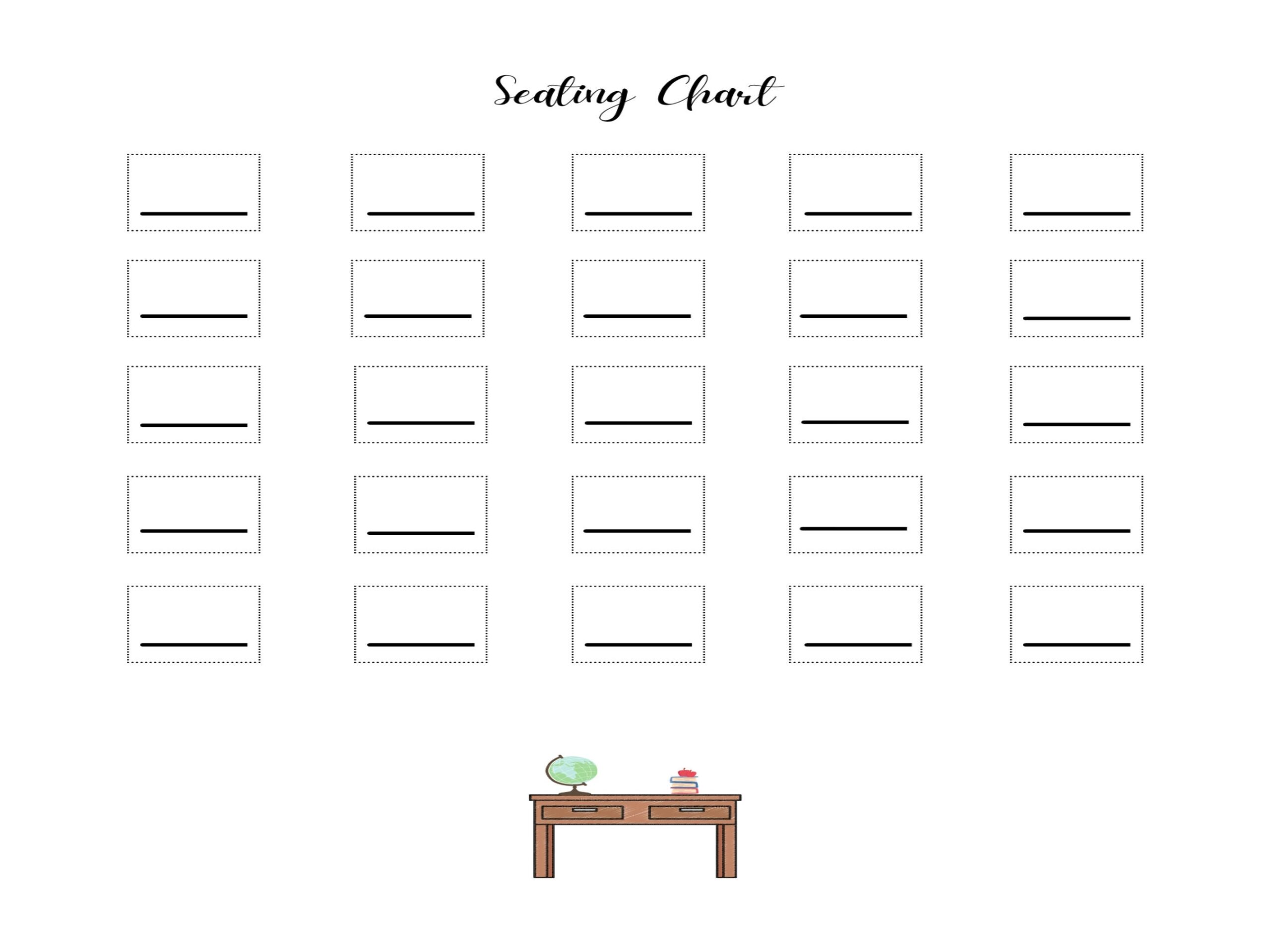 Teacher s Classroom Seating Chart Printable PDF Etsy
