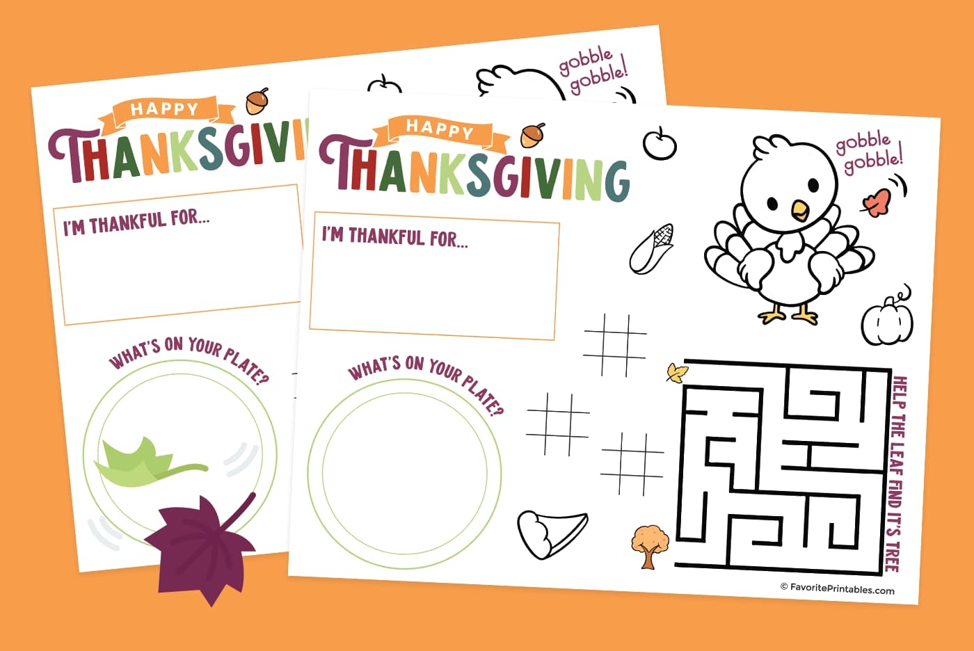 thanksgiving activity sheets printable