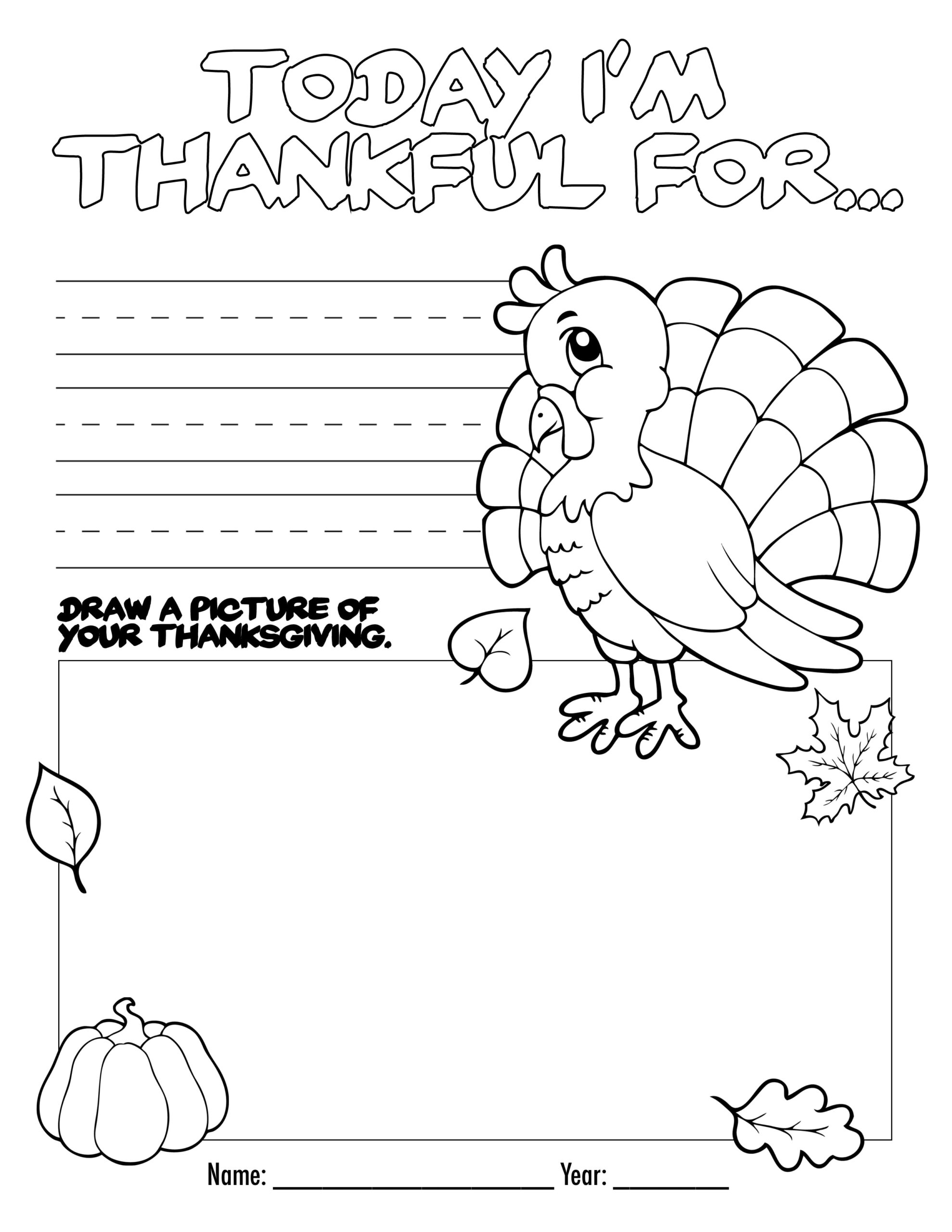 printable thanksgiving coloring pages free