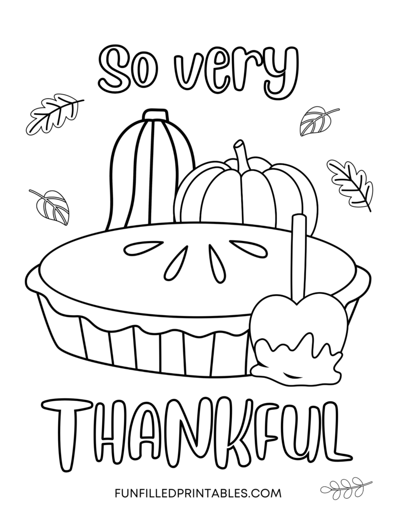 printable thanksgiving color pages