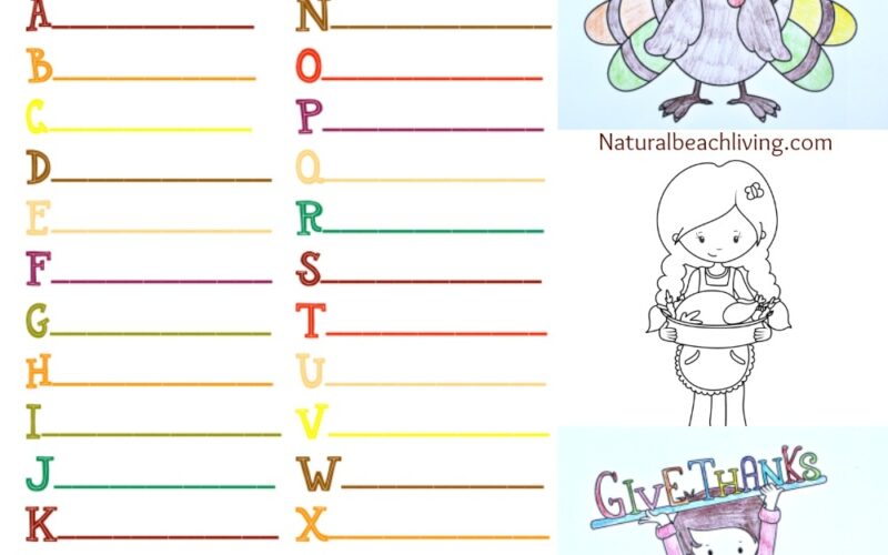 Thanksgiving Printables For Kids Natural Beach Living