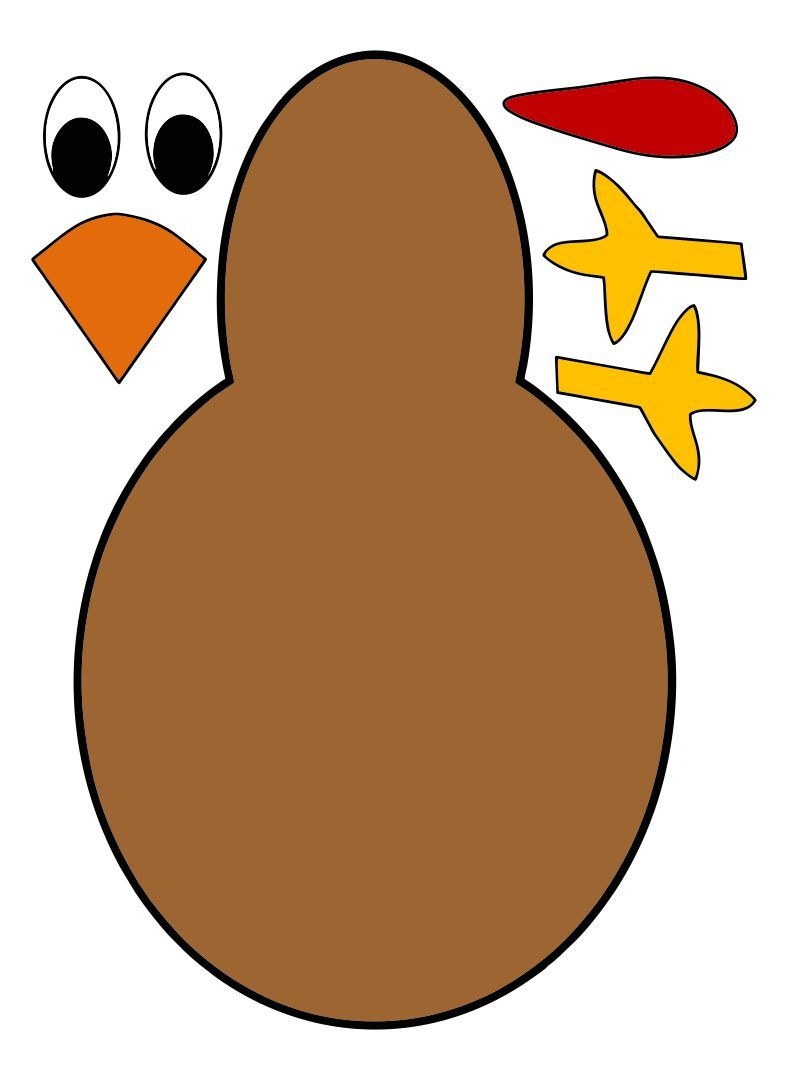 Thanksgiving Turkey Cutouts 12 Free PDF Printables Printablee