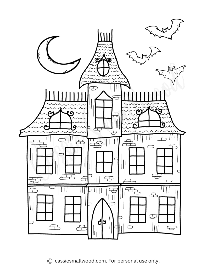 THE BEST Haunted House Coloring Pages Cassie Smallwood THE BEST Haunted House Coloring Pages Cassie Smallwood
