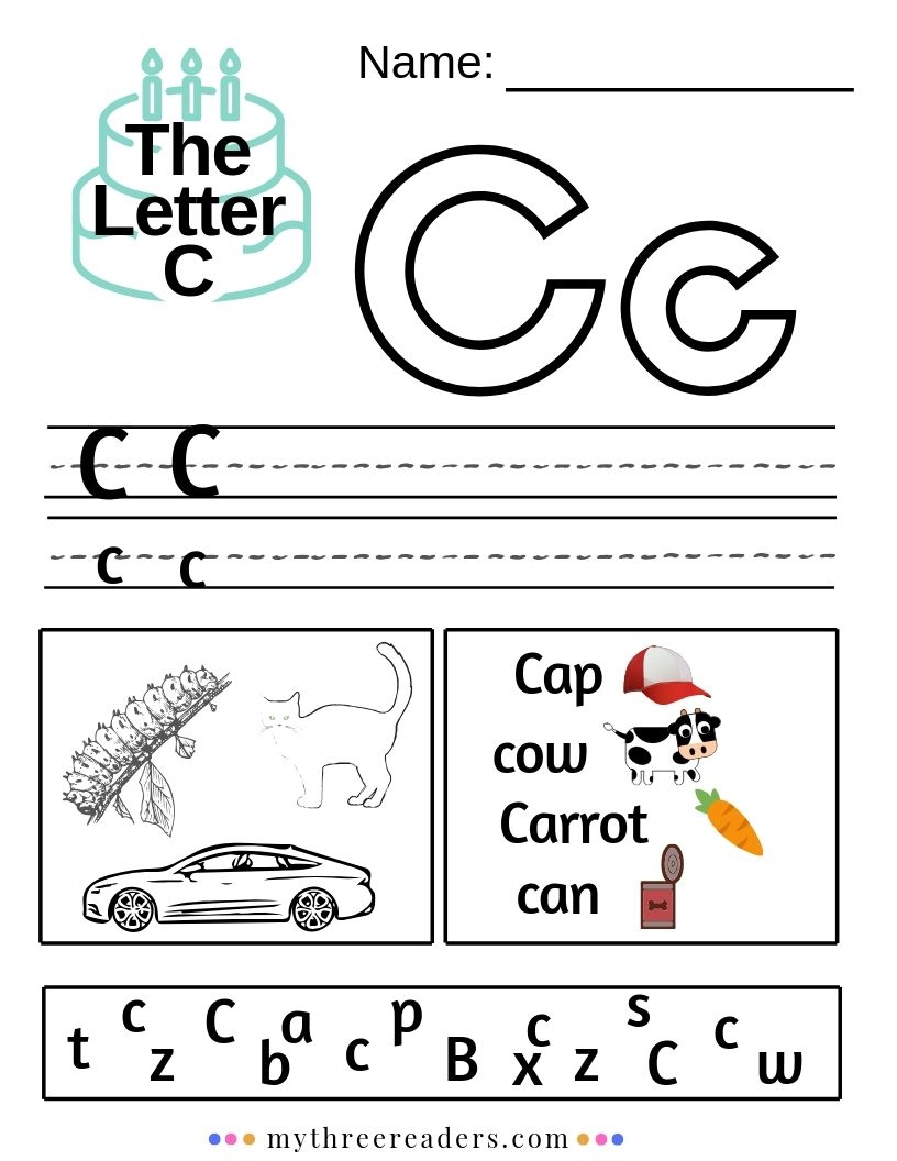 letter c free printable worksheets