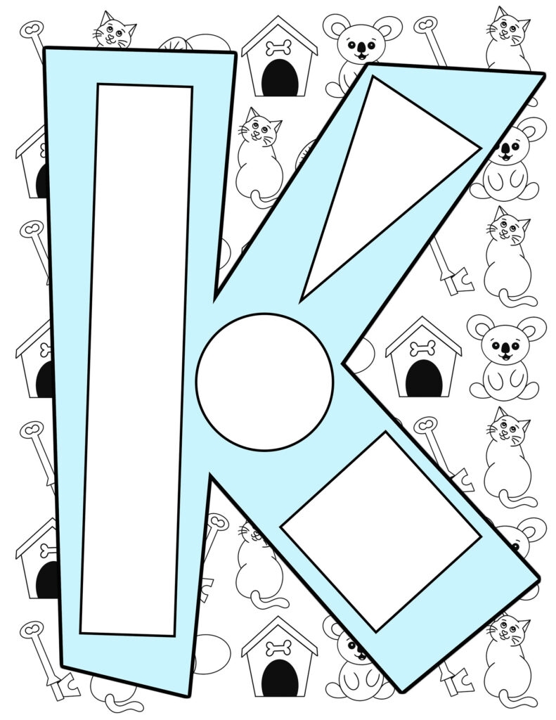 The Letter K Craft For Preschool with Free Printable Cutouts The Hollydog Blog