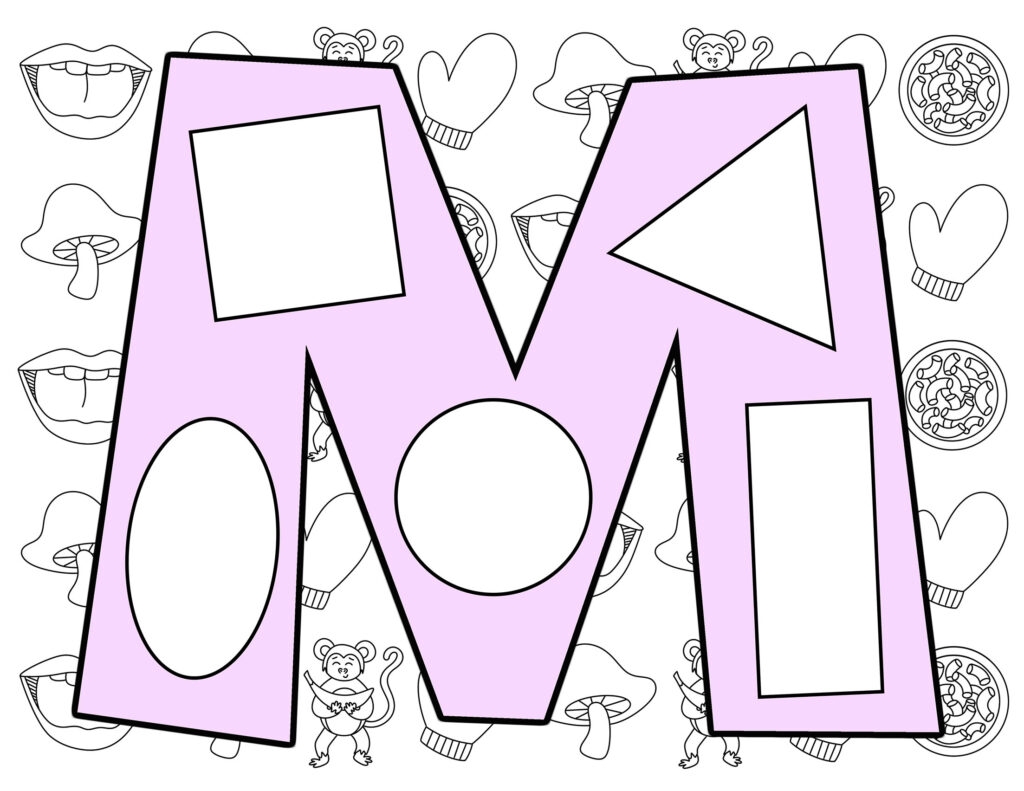 The Letter M Craft For Preschool with Free Printable Templates The Hollydog Blog
