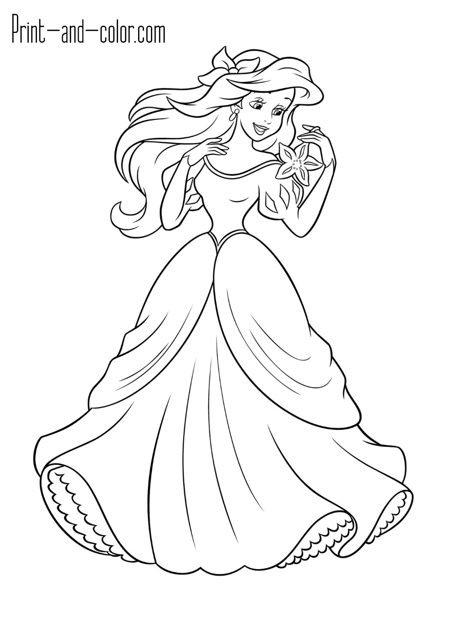 little mermaid coloring pages printable