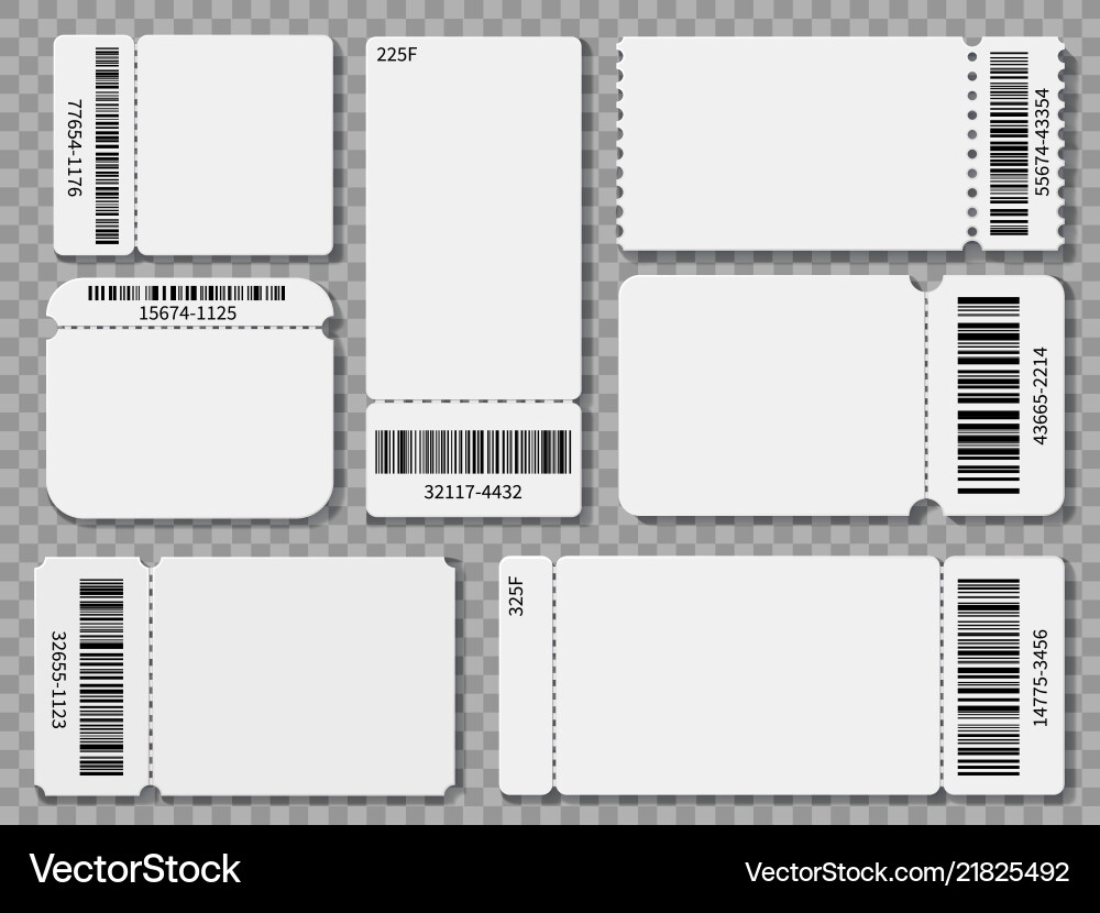 Ticket Templates Admit One Concert Royalty Free Vector