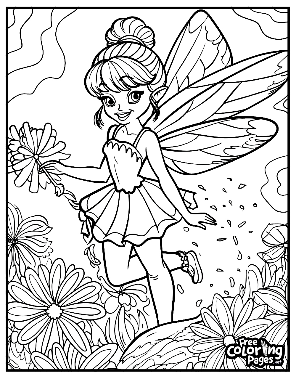 tinkerbell coloring pages free printable