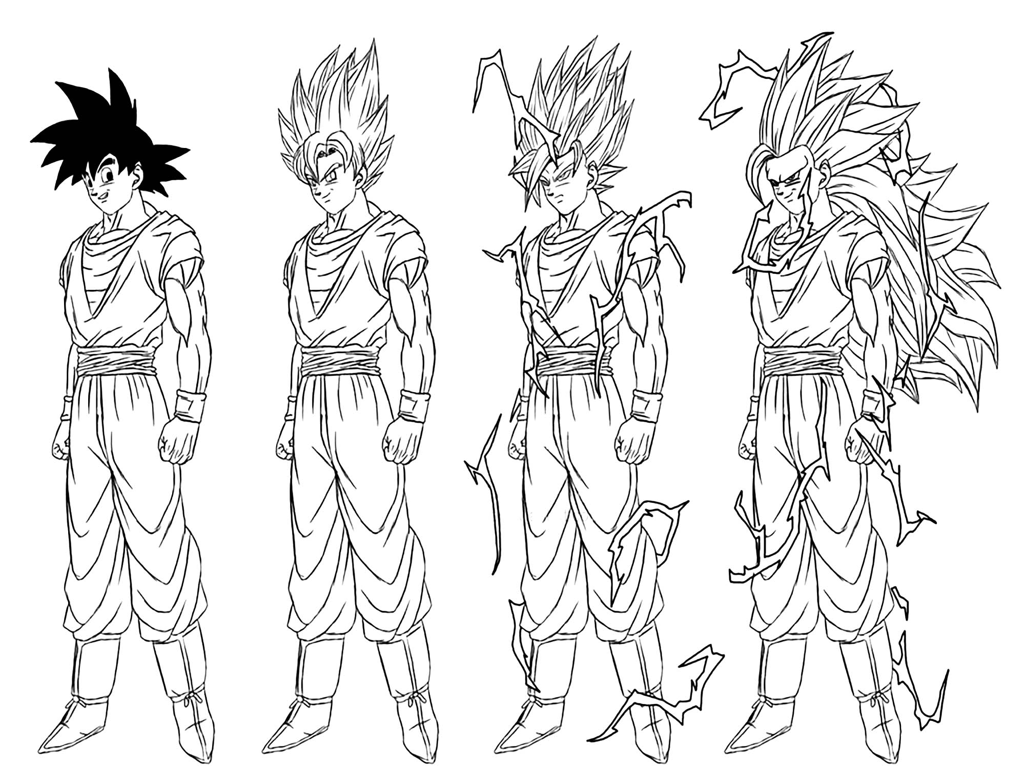 goku printable coloring pages