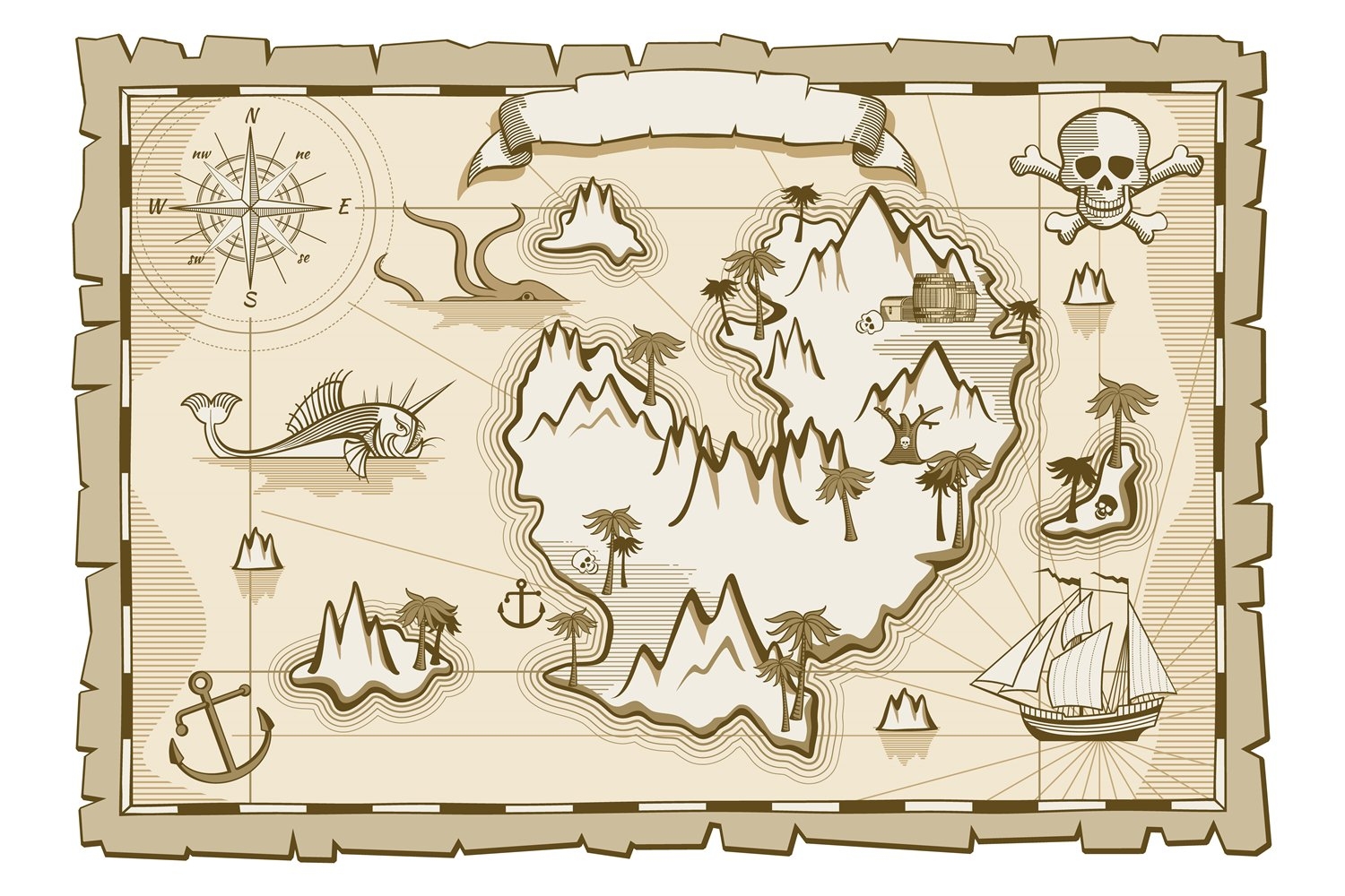 printable treasure map template