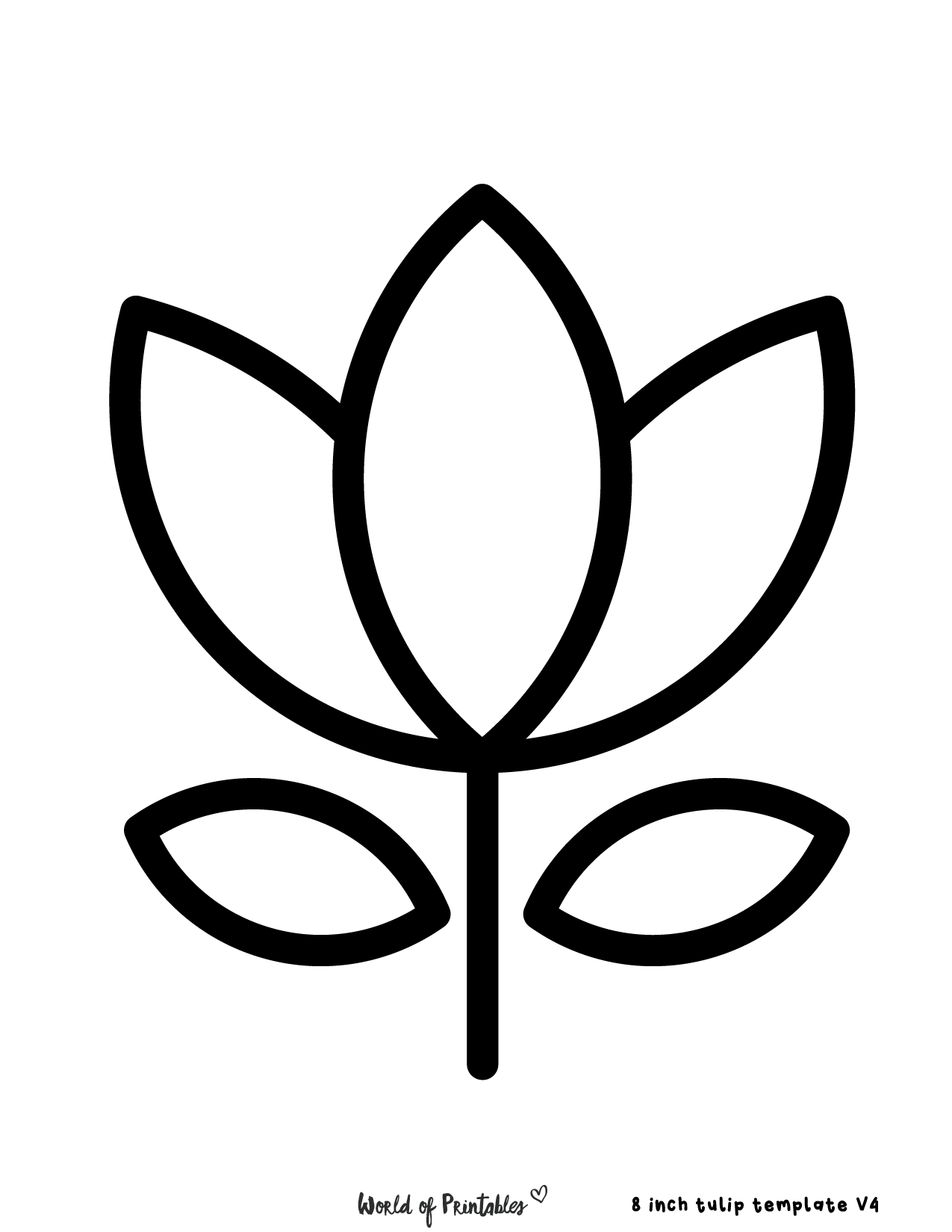 tulip printable template tulip printable template