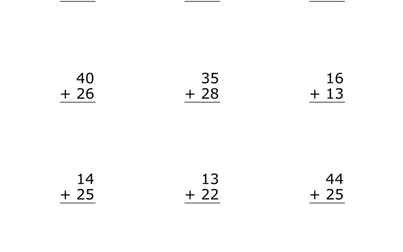 Two Digit Addition Worksheets Printable 2 Digit Problems Free Printables Monograms Design Tools Patterns DIY Projects