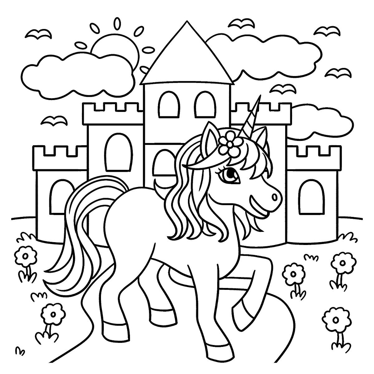 Unicorn Coloring Sheets Printable 2025