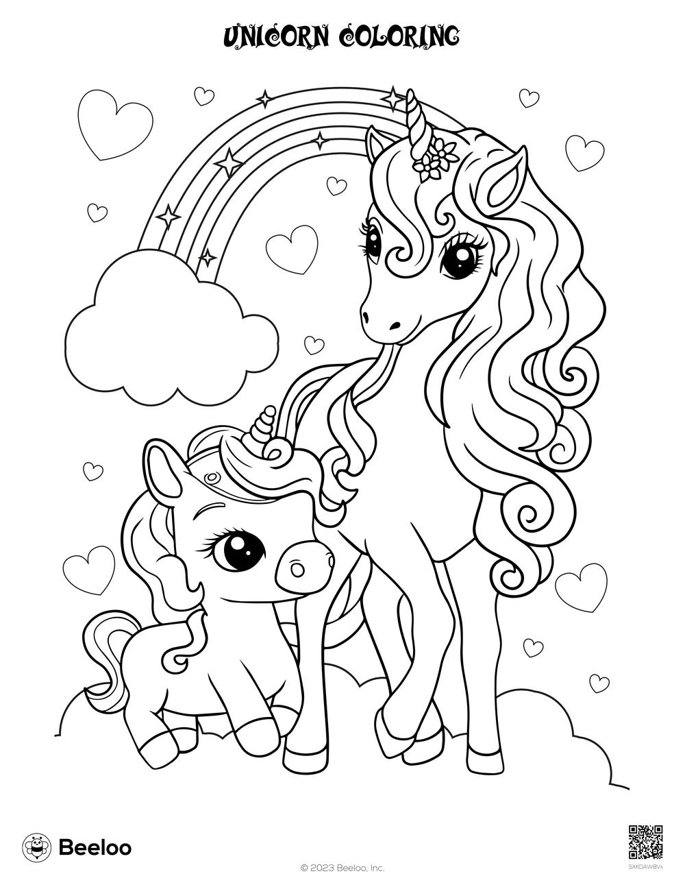 printable unicorn coloring pictures