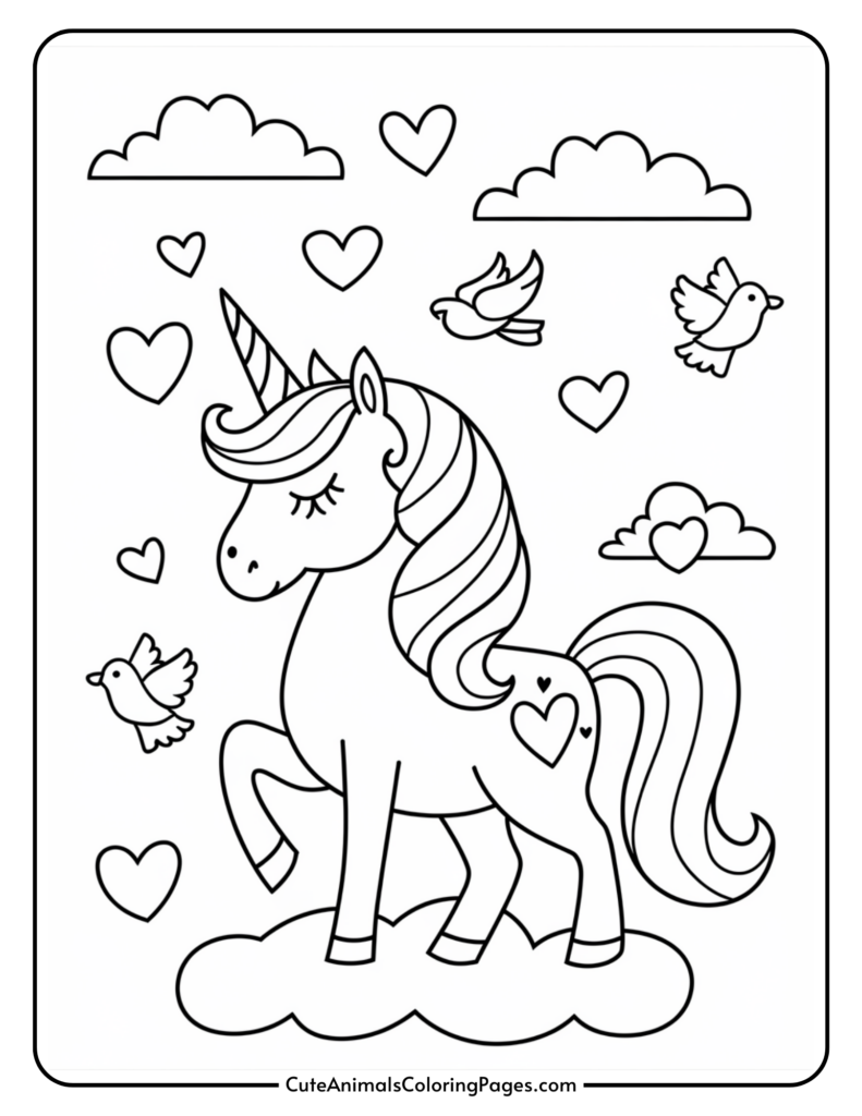 printable unicorn coloring pages