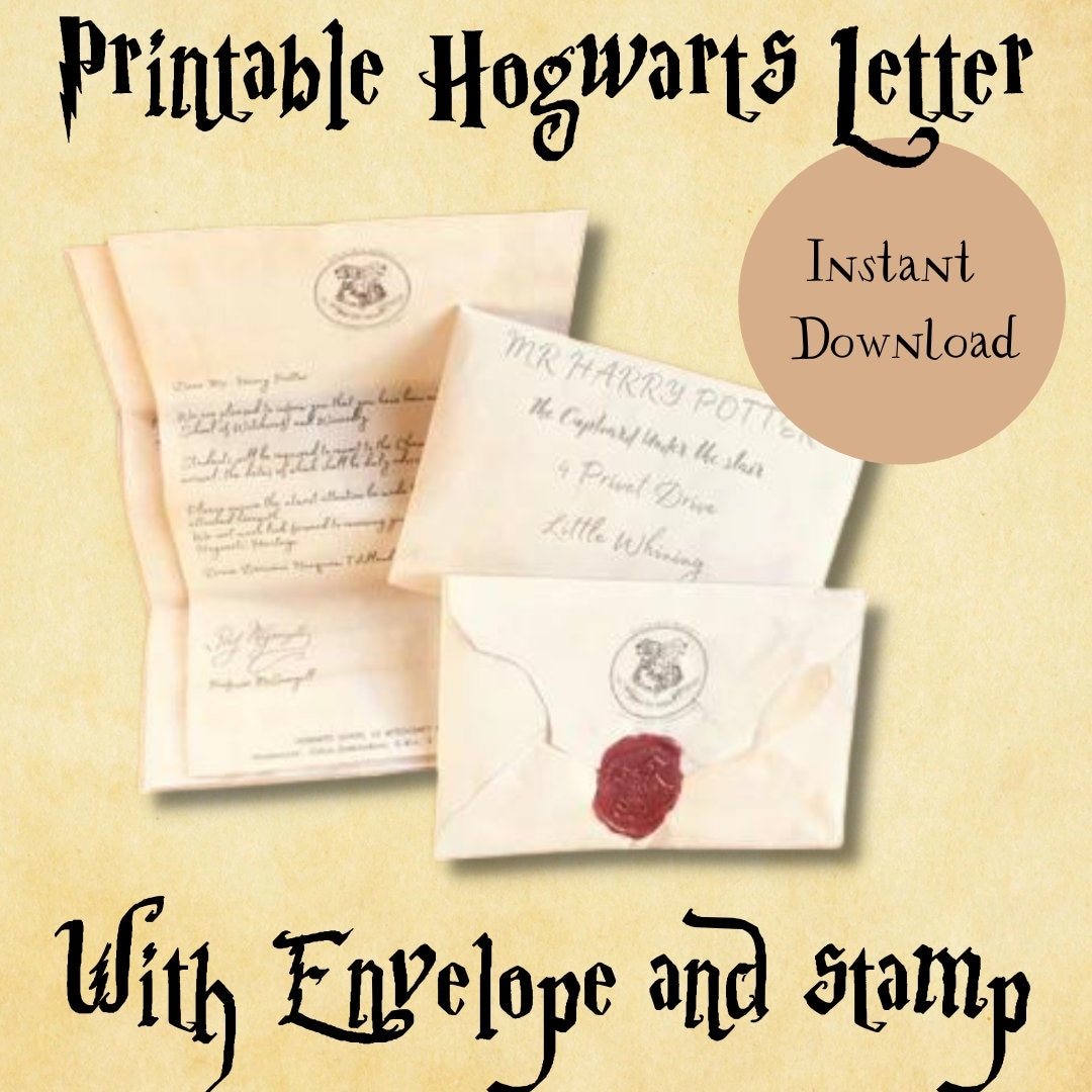 Unlock Your Wizarding Adventure Customized Magical School Acceptance Letter Printable In 2 Sizes Envelope And Back Page Included Etsy