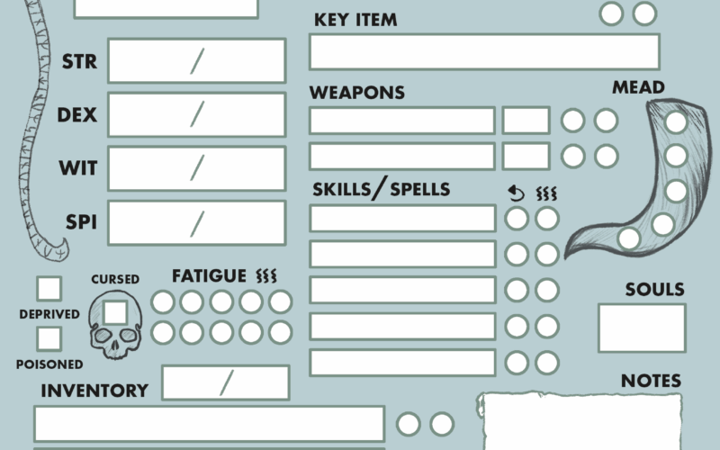 Updated Character Sheet Runecairn Wardensaga By By Odin s Beard RPG