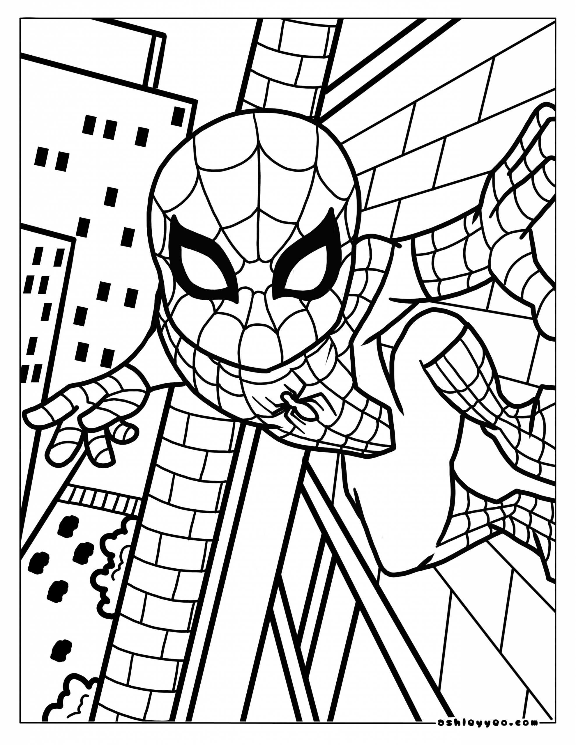 Vibrant Spiderman Coloring Pages Free PDF Printables Ashley Yeo