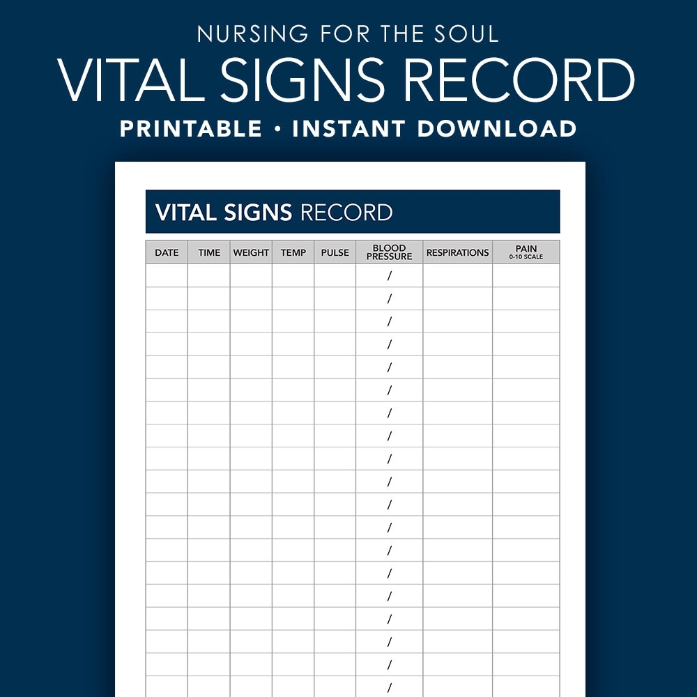 printable vital signs sheet nursing