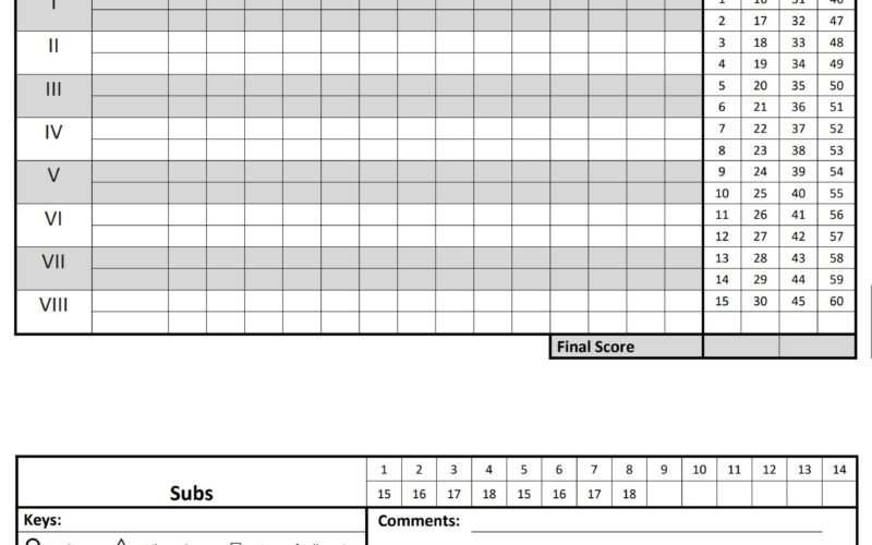 Volleyball Scoresheet Template PDF Agile