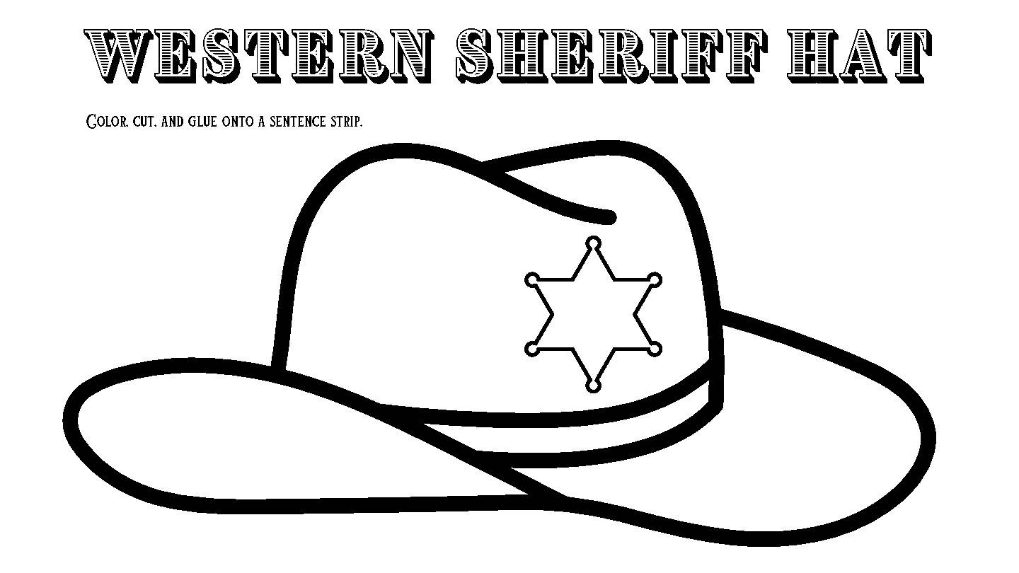 Western Sheriff Hat Template By MKV Teacher TPT