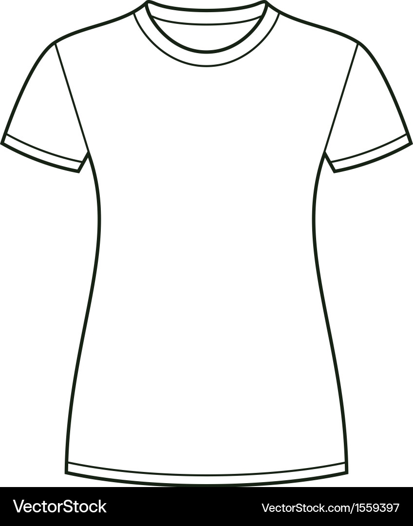 White T Shirt Template Royalty Free Vector Image