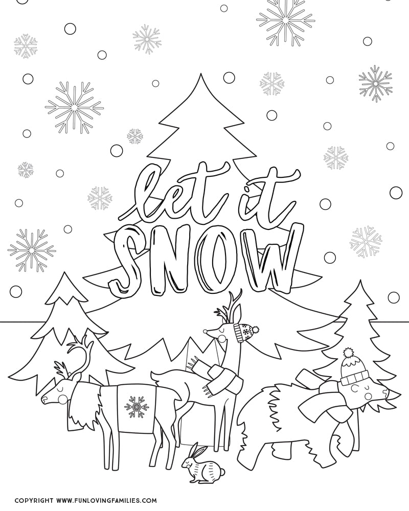 winter printable coloring sheets