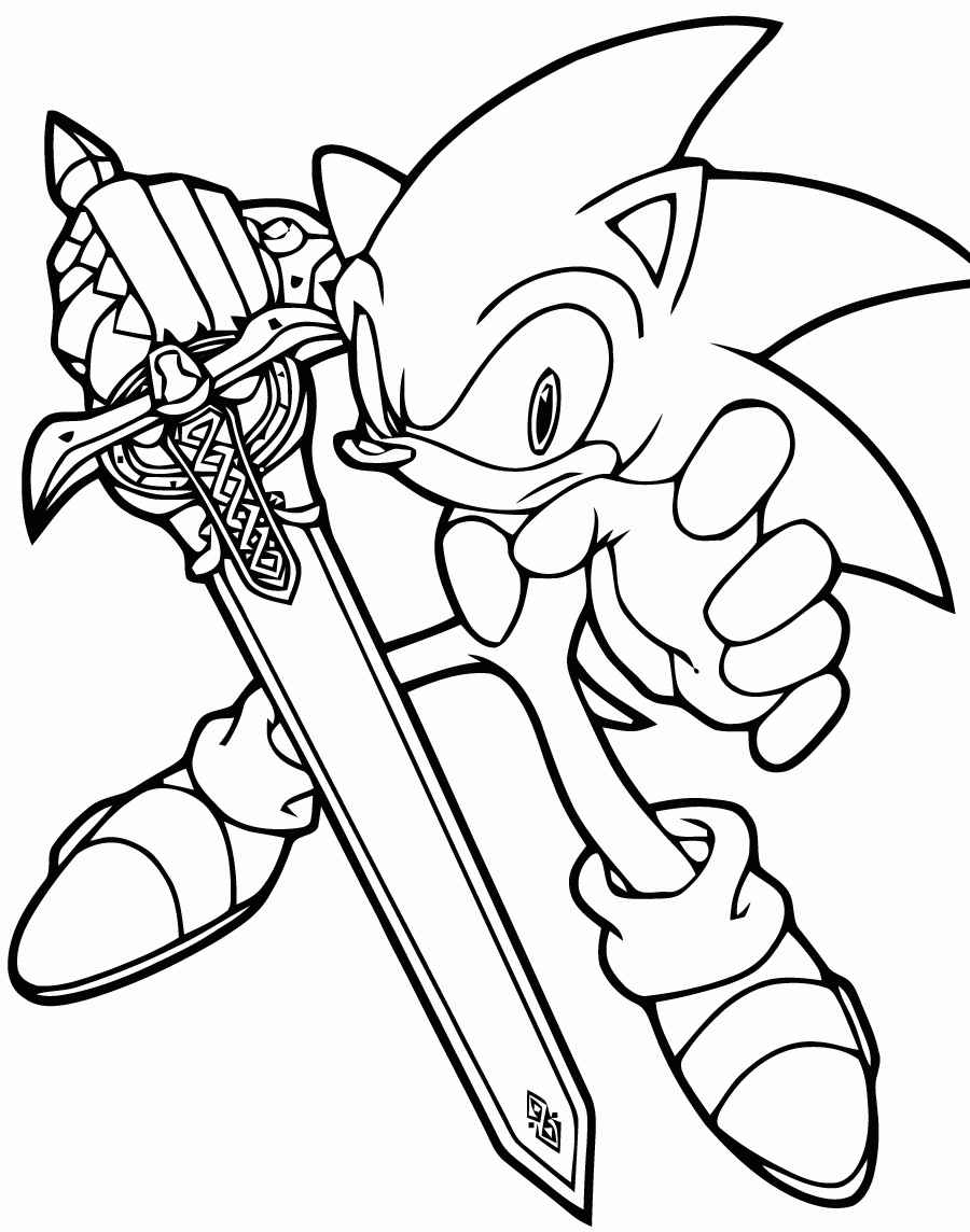 sonic coloring pages free printable