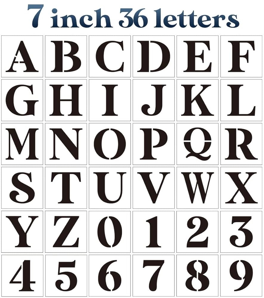 7 inch letter stencils printable