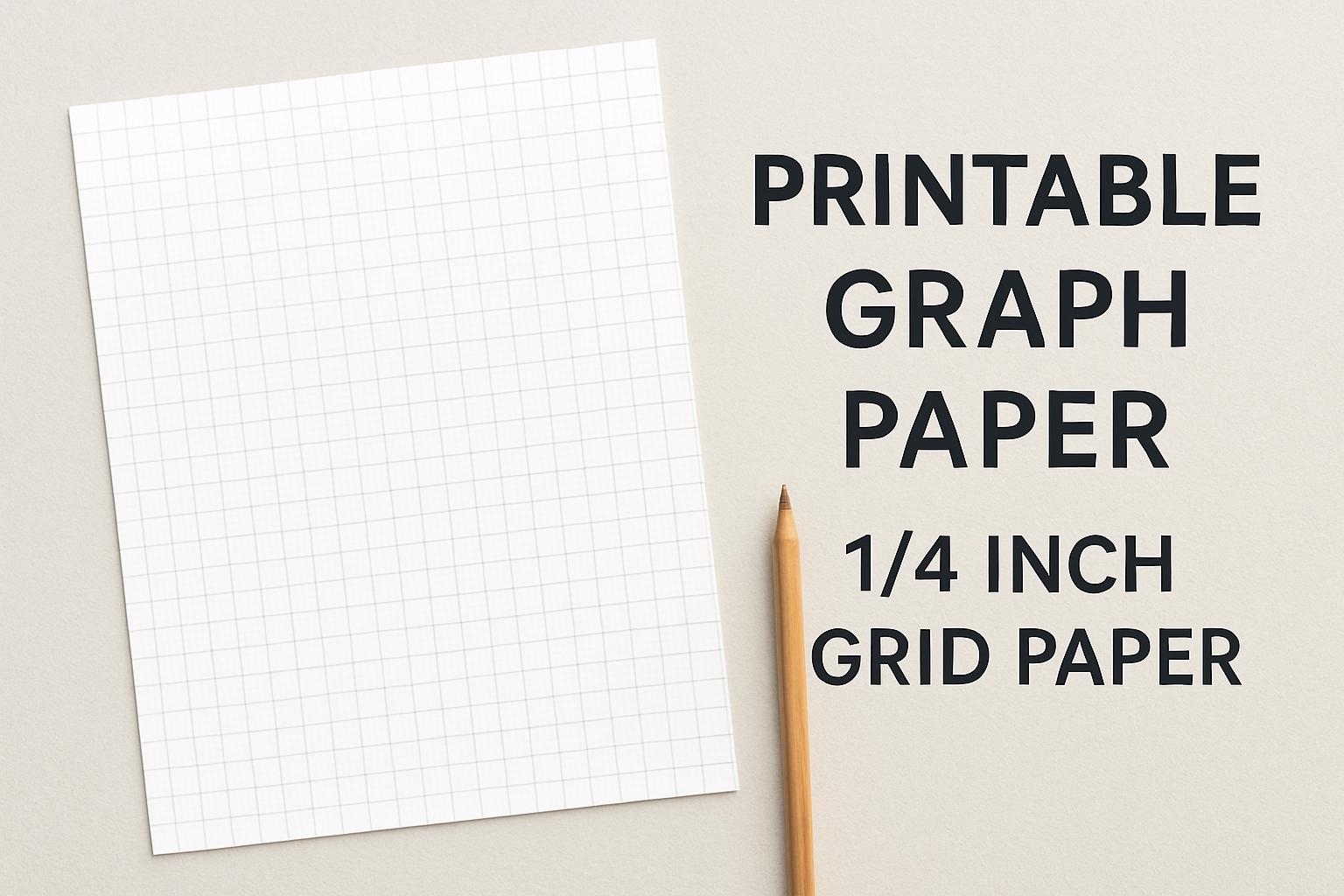 1 4 Inch Grid Paper Printable Graph Paper PDF Etsy