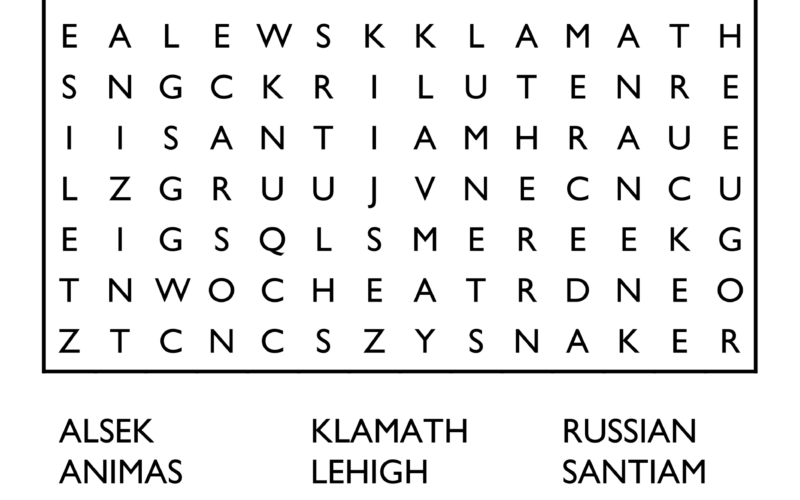 10 Free Printable Word Search Puzzles