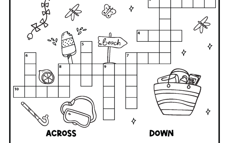 10 Summer Crossword Puzzles Free Printable PDFs From Easy To Advanced Daydream Into Reality