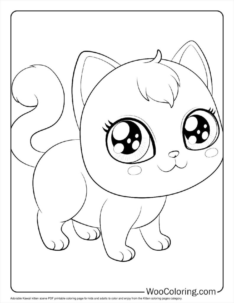 kitten coloring pages printable